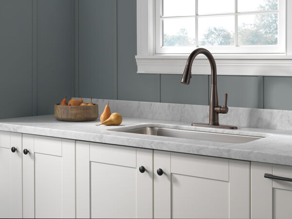 Details about   DELTA Essa Single-Handle Pull-Down Sprayer Kitchen Faucet